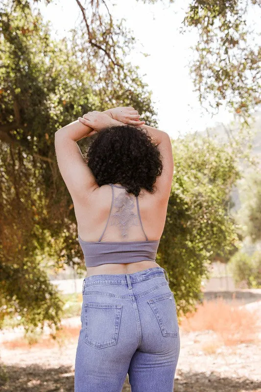 Tattoo Bralette - Gray