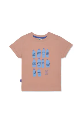 TEN BOTTLE KID TSHIRT-Misty Rose/Della Blue