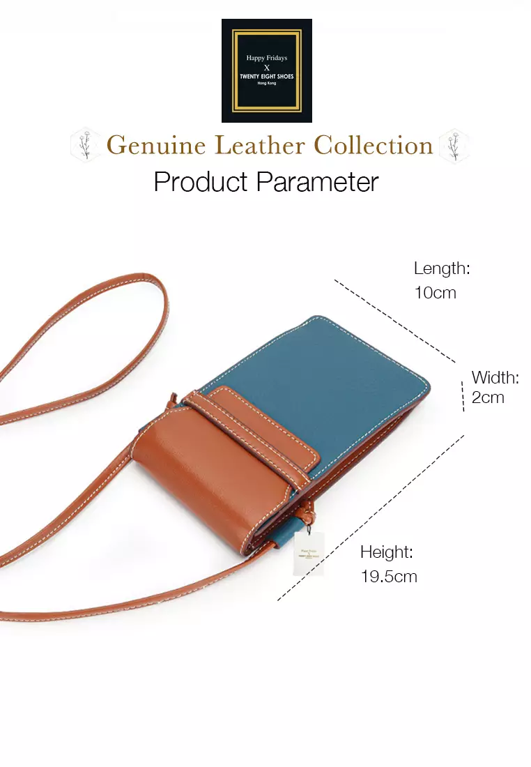 Twenty Eight Shoes Multi Purpose Color Matching Full Grain Leather Mobile Cross-Body Bag JW YT-133