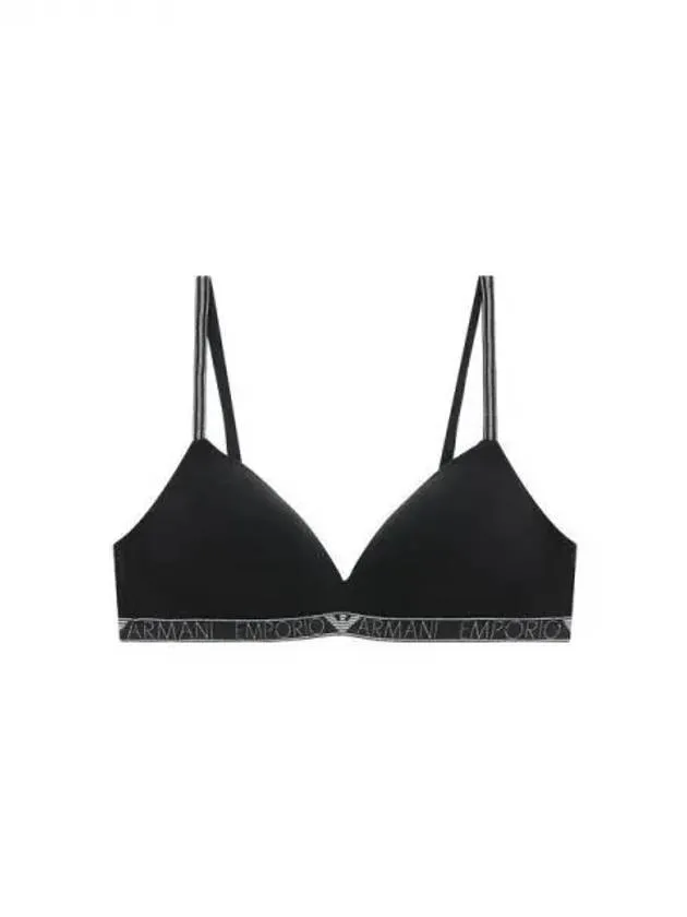 UNDERWEAR Overseas Station Season Big Chance 8 18 Women s Glitter Logo Band Triangle Bra Black 270647