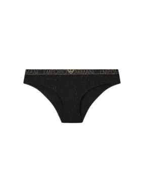 UNDERWEAR Women s Metal Logo Glitter Briefs Black 271288