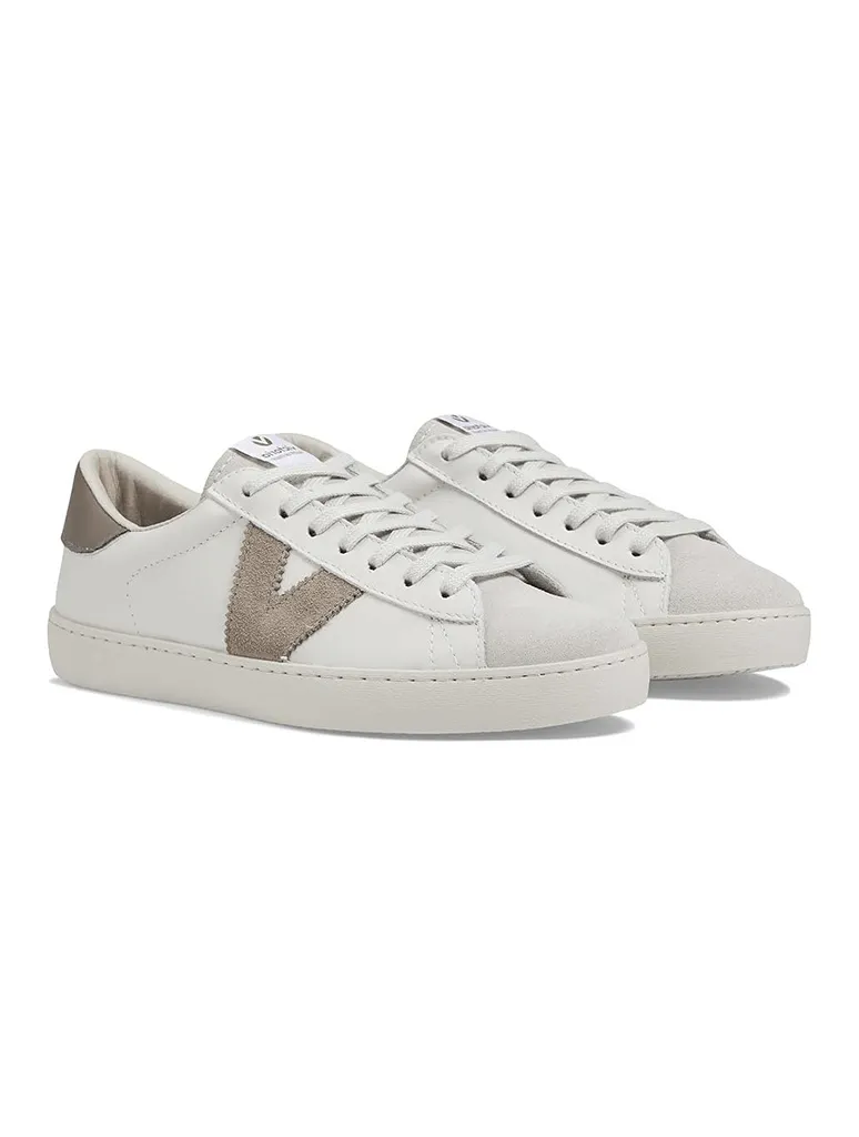 Victoria Berlín & Split Leather Sneaker in Beige