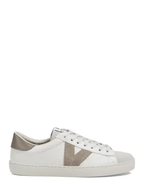 Victoria Berlín & Split Leather Sneaker in Beige