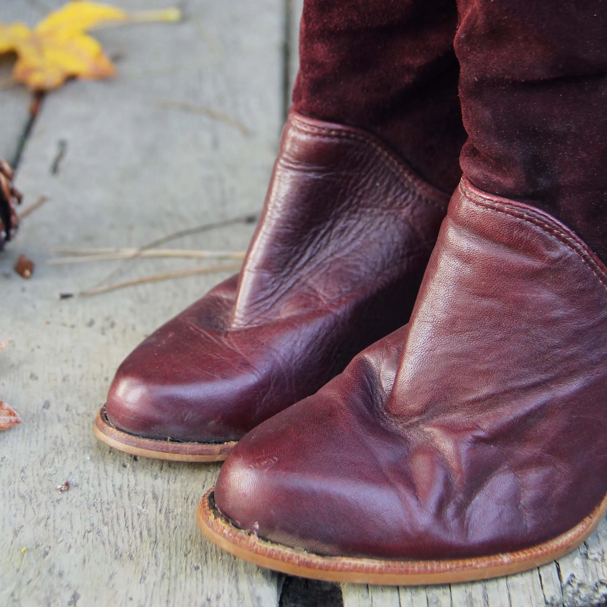 Vintage Burgundy Zodiac Boots