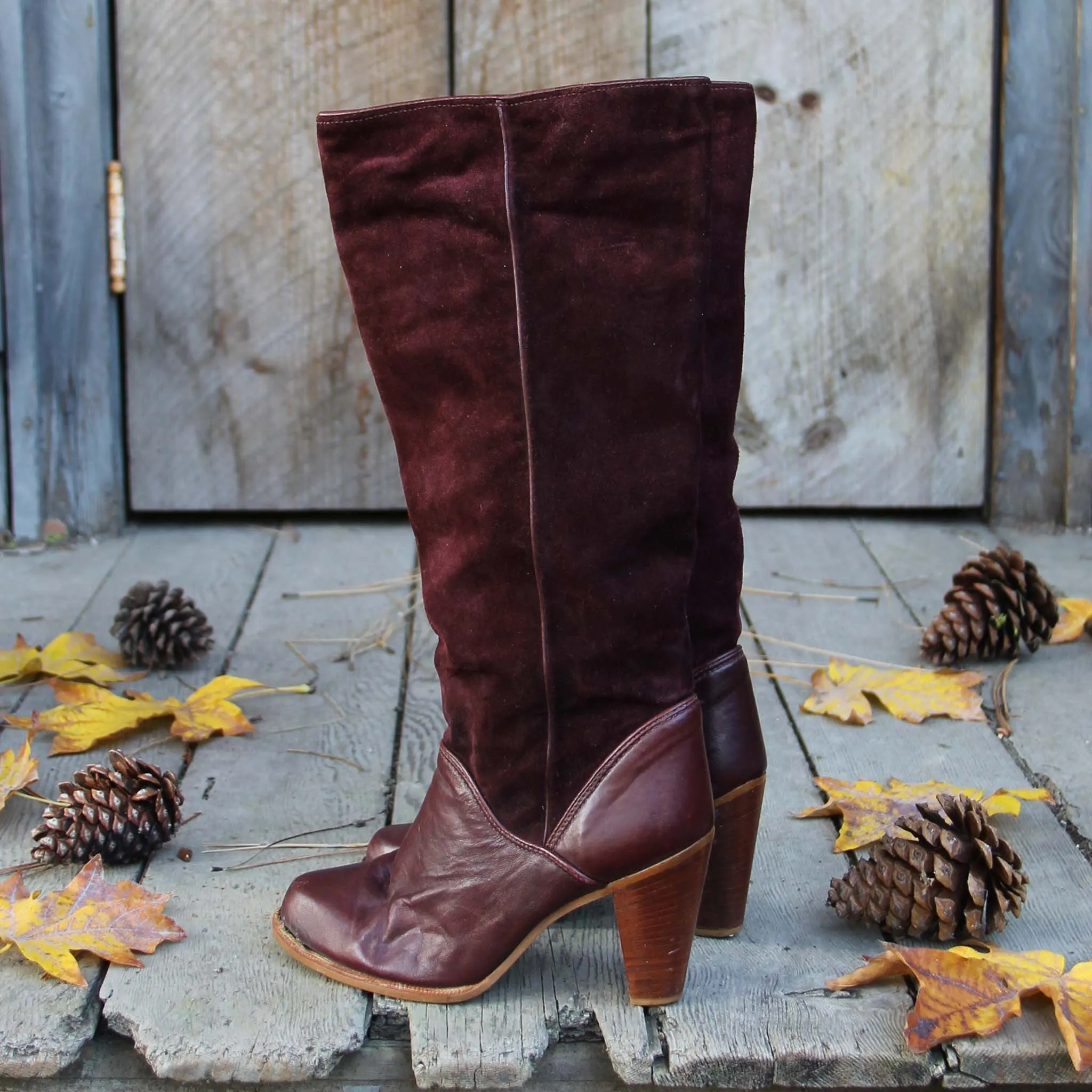 Vintage Burgundy Zodiac Boots