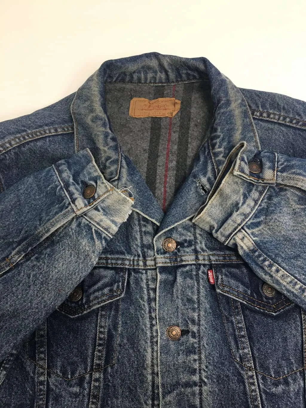 Vintage Levis blanket lined denim jacket – Medium