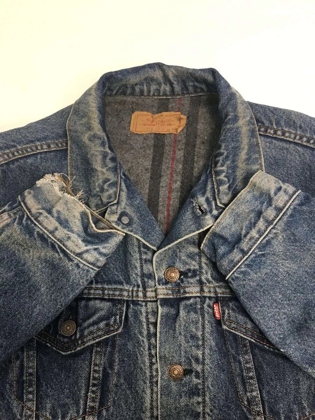 Vintage Levis blanket lined denim jacket – Medium