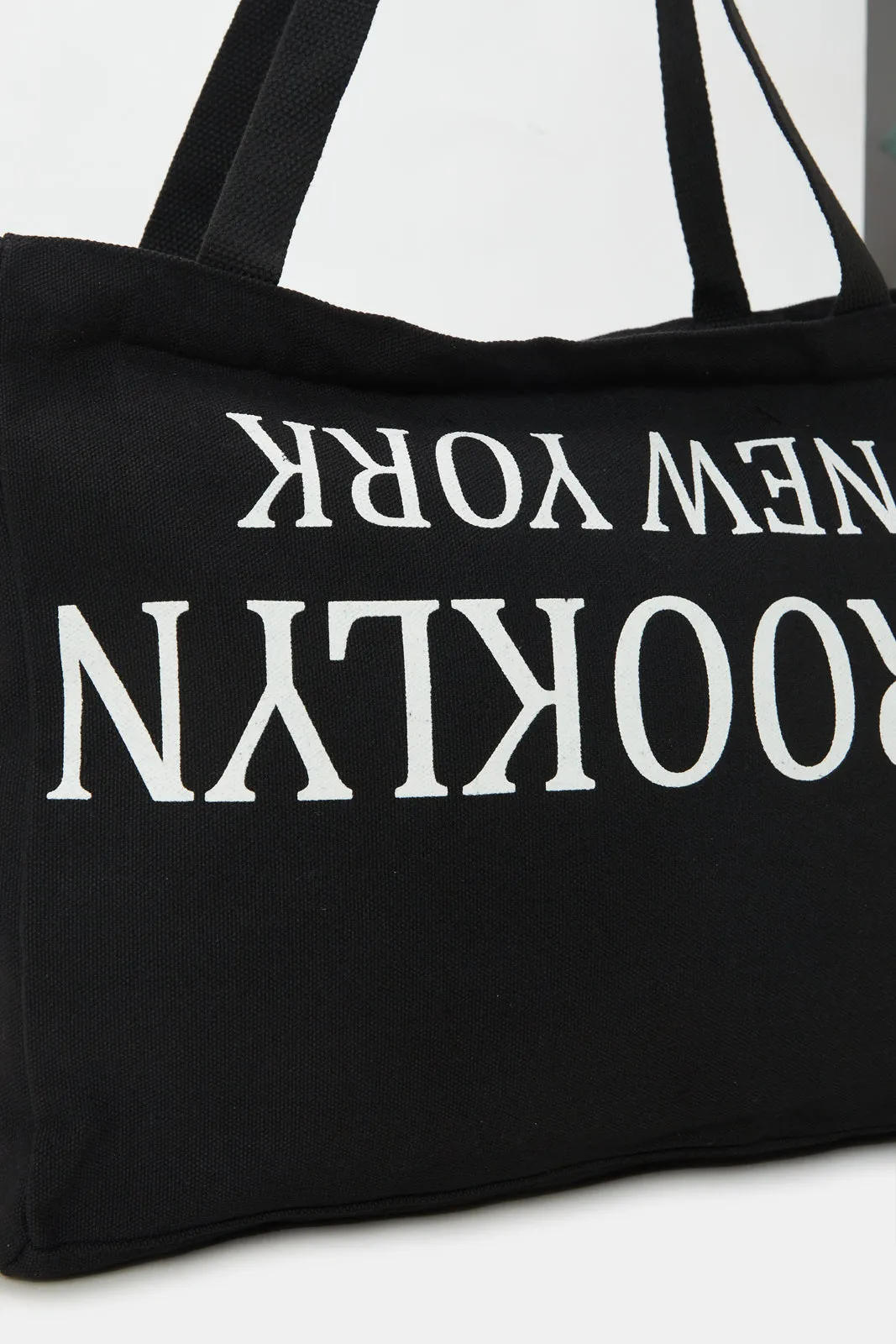 Women Black Printed Shopping Bag