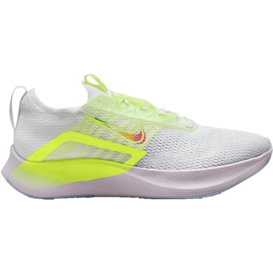 Women's Nike Zoom Fly 4 Premium, White/Platinum Tint-Barely Green-Volt, 7.5 B Medium