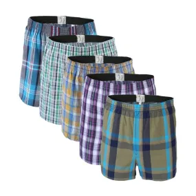 Xituodai 5Pcs/lot Boxer Men Thin Summer Underwear Cotton Man Big Size Short Breathable Plaid Flexible Shorts Boxer Male Underpan