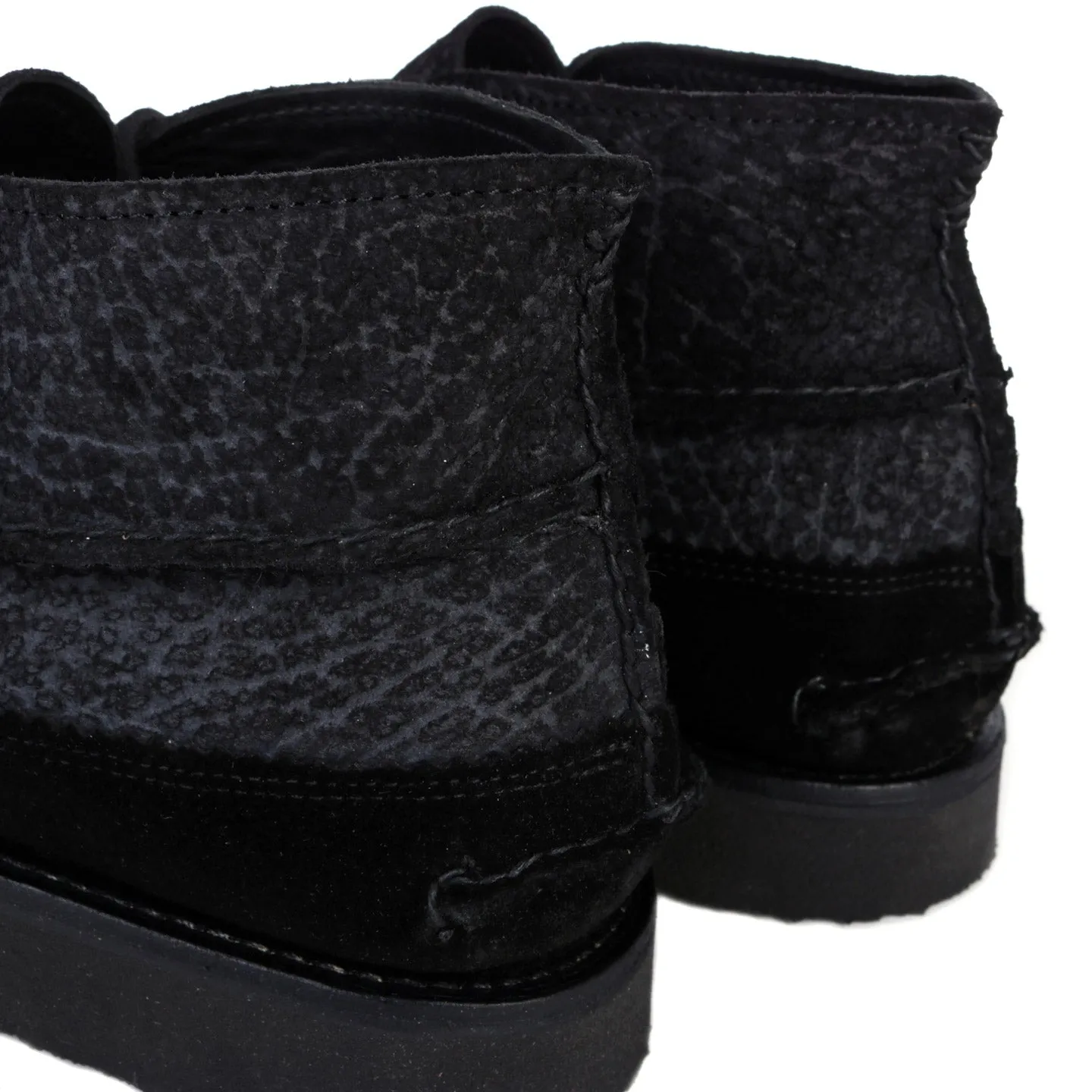 YUKETEN ALL HANDSEWN TOKYO ROCKER DB CHUKKA GODZILLA BLACK